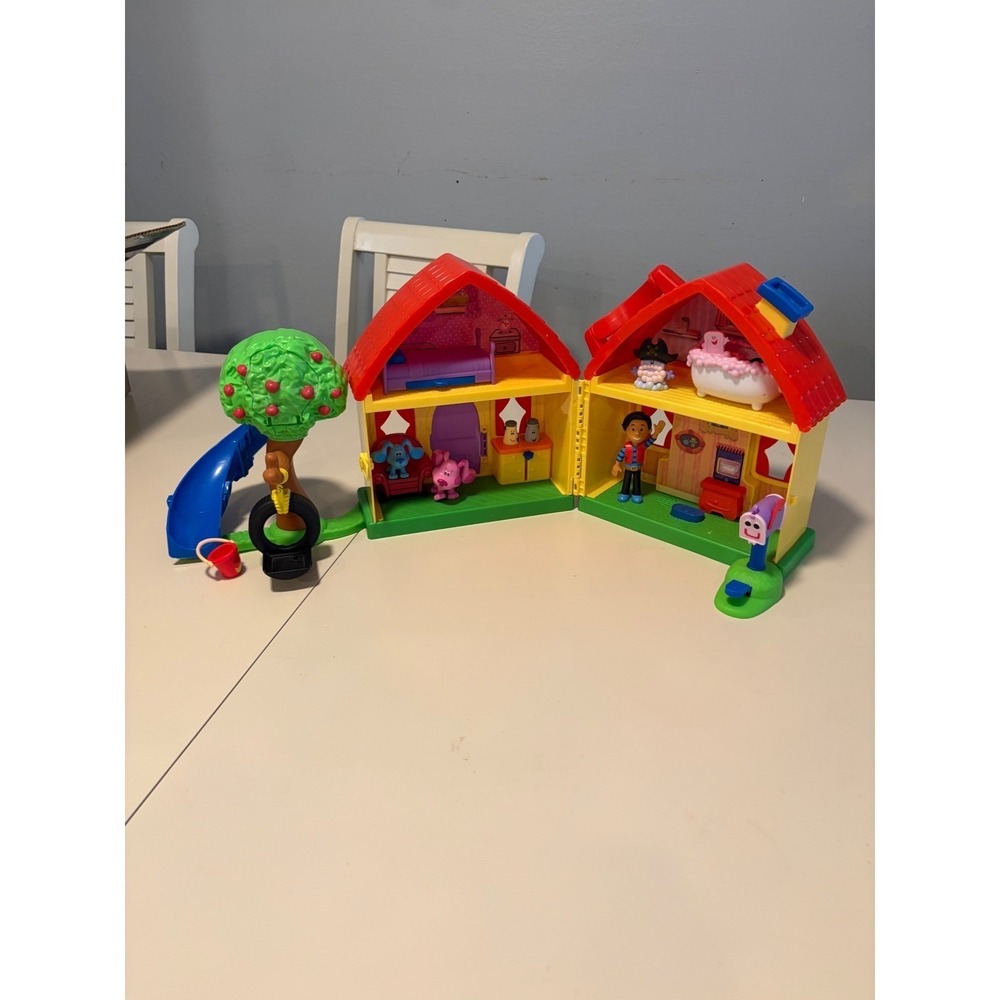 Blues Clues & You Blue House Playset Figures Thinking Chair Mailbox Nickelodeon